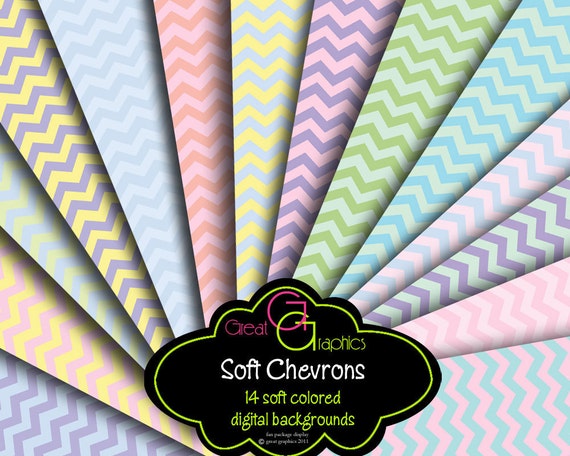 Pastel Chevron Digital Paper Chevron Printable Baby Shower Party Paper Invitation Printable Background - Instant Download Il_570xn
