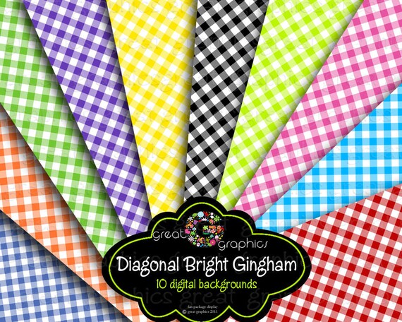 Gingham Paper Gingham Digital Paper Printable Party Paper Invitation Paper Background Paper Instant Download Il_570xn