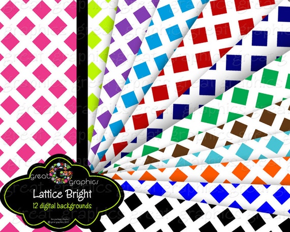 Lattice Digital Paper Invitation Paper Printable Lattice Print Paper Lattice Pattern Digital Download - Instant Download Il_570xn