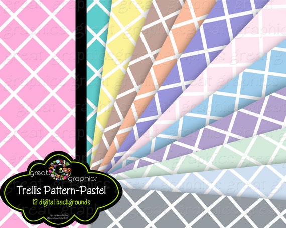 Trellis Pattern Digital Baby Shower Printable Paper Digital Background Party Paper Pastel Digital Paper - Instant Download Il_570xn