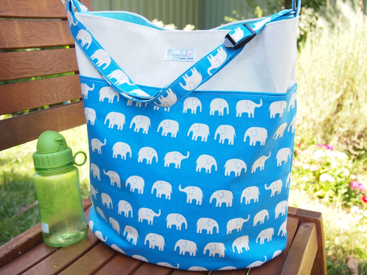 ExtraLarge Diaper or Nappy Bag / Daycare Bag Bright Bue