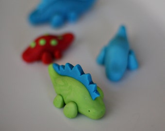 Dinosaur Fondant Toppers for Cupcakes, Cookies, Brownies or other Treats