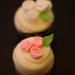 Fondant Ribbon Roses and Leaves for Cupcakes, Cookies or Mini-Cakes Perfect for Birthday, Engagement, Baby Shower or Wedding Parties