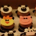 Farm Animals Fondant Toppers Chickens, Pigs, Cows and Lambs for Cupcakes, Cookies, Brownies or MiniCakes