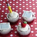 Fondant Teacher Gift Pencil, Apple and Paper Toppers for Cupcakes, Cookies or other Treats