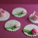 Princess Fondant Rose and Crown Toppers for Cupcakes, Cookies or Mini-Cakes