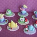 Fondant Wonderland Tea Party Toppers with Teapots, Teacups, Mushrooms and Hats for Decorating Cupcakes or Cookies