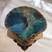 Midnight Blue Mermaid Lovers Shell Jewelry Dish