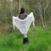 White Wraps Shawl, Long Fringe Scarf, Off white knit Scarf , Womens Clothing Accessories