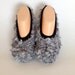 HOLIDAY SALE Gray Crochet Slippers, Womens Knit Slippers, House Slippers silk road
