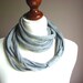 ZAMOTKA cotton scarf necklace LIGHT GRAY