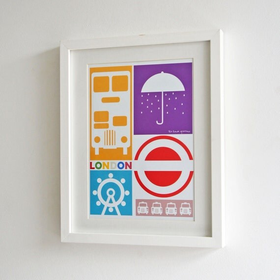 Items similar to London city Original A4 print on Etsy