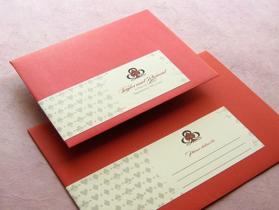 RESERVED for Melissa - Wrap Around Label - Monogram Casino Vegas Address Label Self Adhesive