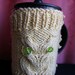 Owl French Press Cozy, Coffee , Tea Cozy light yellow Color Ready to Ship