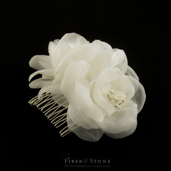 Silk Bridal Headpiece, Bridal Hair Flower Comb, Wedding Hairpiece, Wedding Flower Hair Comb, Bridal Hair Accessory, Wedding Hair Accessories