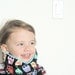 Toddler Neck Warmer Cowl Scarf, In Owl Print Flannel and Turquoise Blue Fleece