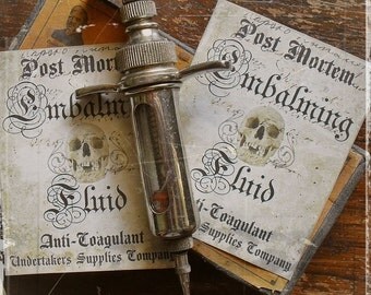 For the Undertaker - Embalming Fluid Stickers