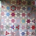 Striking Field of Stars Antique Vintage Quilt - Old Cotton Fabrics, Feedsacks - Superb