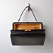 V i n t a g e Black Leather COBLENTZ alligator "doctor style bag"