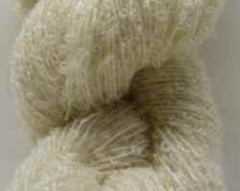 Luxury Mohair Bouclé (white) Knitting Yarn 7oz/200g