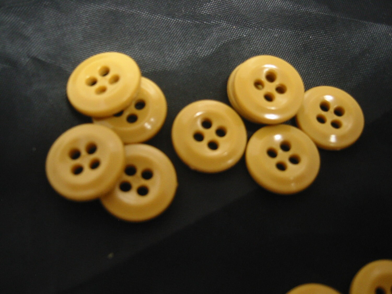 Yellow Button 4 hole Lot of 10 Small Yellow Button