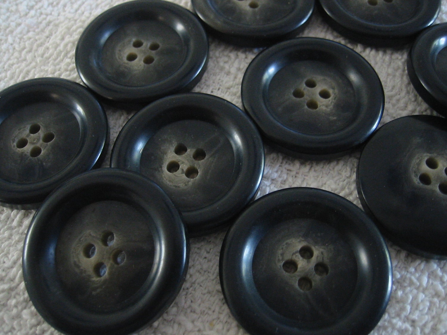 Dark Gray Buttons Large Buttons Coat Button Lot of 4. size is