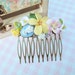 Summer Bouquet Hair Comb - Brightly Colored Flowers - Vintage Assemlby Hair Comb - Shabby Chic, Bridal, Pastel Hair Comb, OOAK
