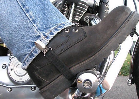 biker boots with straps