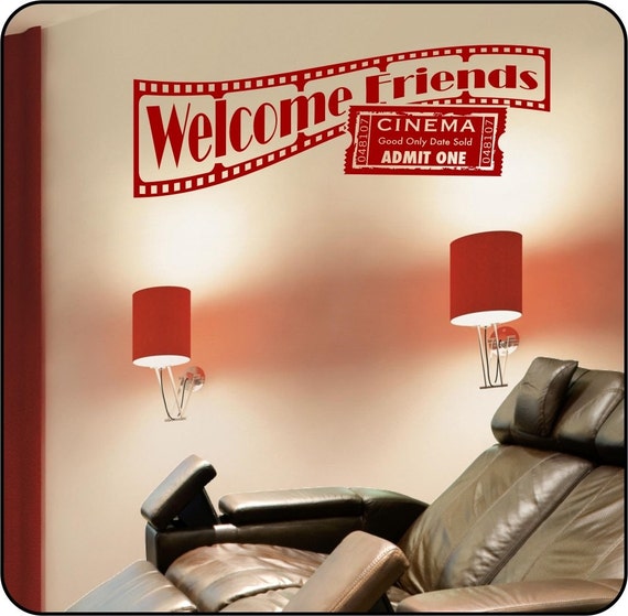 Home Theater Wall Decal sticker decor Friends with