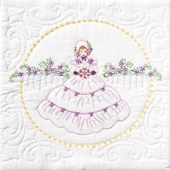 southern-belle-with-bonnet-stamped-quilt-blocks-to-embroider