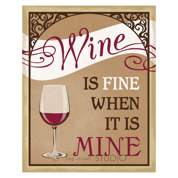 Wine Art Print 8x10