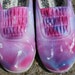 Tye Dye shoes in magenta blue and purple Galaxy shoes 7 womens