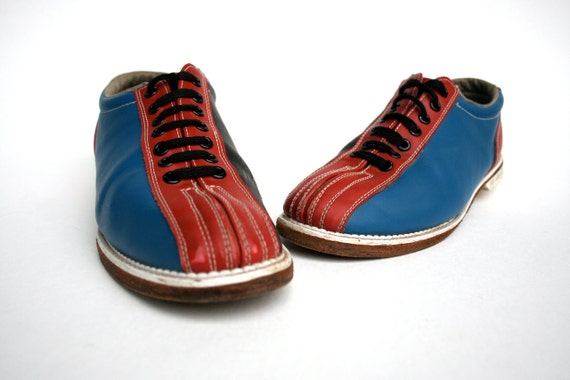 Vintage Red White Blue and Black Bowling Shoes Men's 9