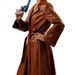 Vintage Leather Coat in Caramel Brown