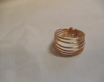 8 1/2" Copper Wire Wrapped Ring, ring, wire wrapped, copper