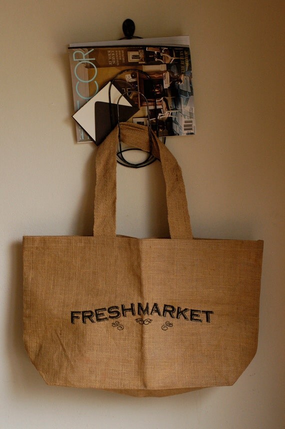 Vintage Black Wire Paper Bag Holder