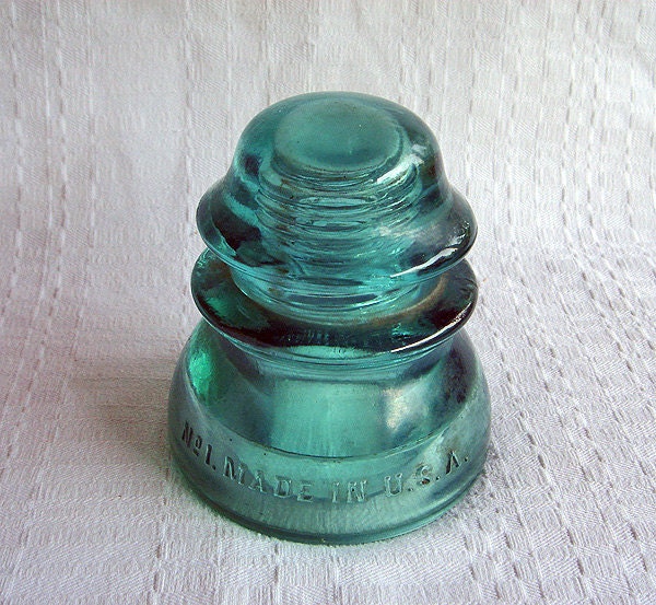 Vintage Whitall Tatum Glass Telephone Pole Insulator No. 1 in