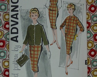 Vintage Pattern 1960's Advance No.9469 Sheath Dress,Jumper,Jacket,Blouse Sz.16 Uncut