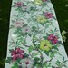 Vintage Barkcloth Fabric Drapery Panel, Big Floral 78 x 32"