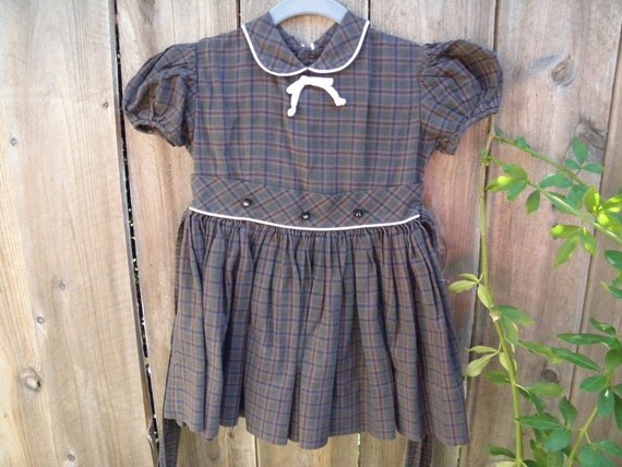 ABC's fifties vintage dress for your peanut. sz. 3T by Odelette