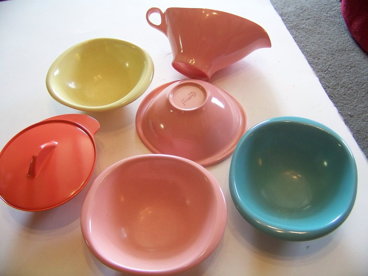 BoontonwareGravy4 bowlsMelmac like Sugar bowl w/lid7pc