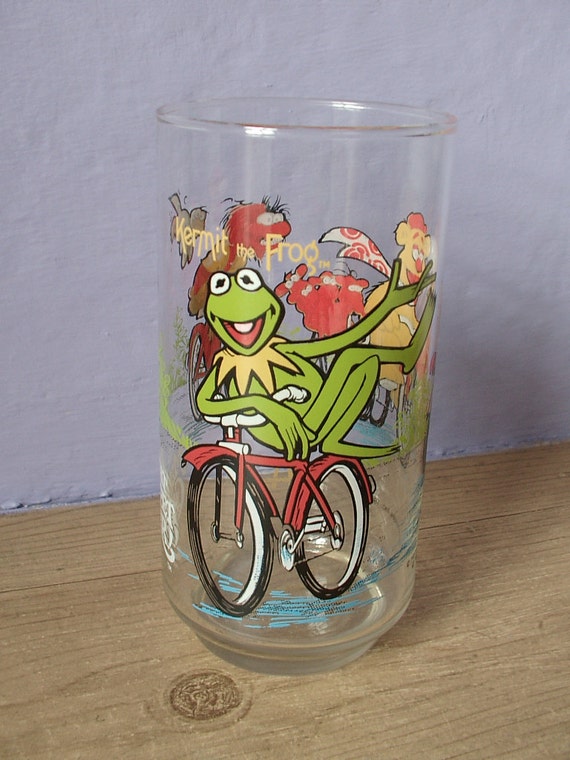 Kermit the Frog drinking glass The Great Muppet by ShoponSherman
