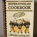 vintage 1980's cookbook, Pittsburgh Steelers, super steeler cookbook, 50th season, 1982, football caricatures
