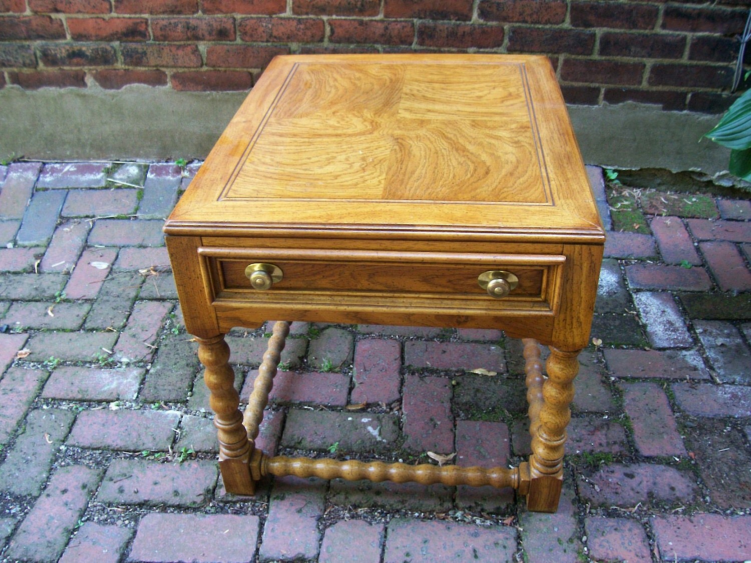 Vintage 1970's Drexel chartwell end table with by ShoponSherman