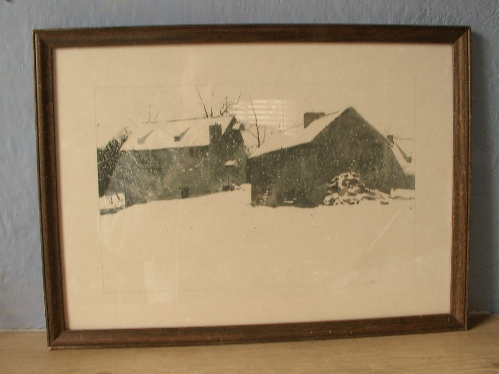 vintage Andrew Wyeth Brinton's Mill print 1962 by