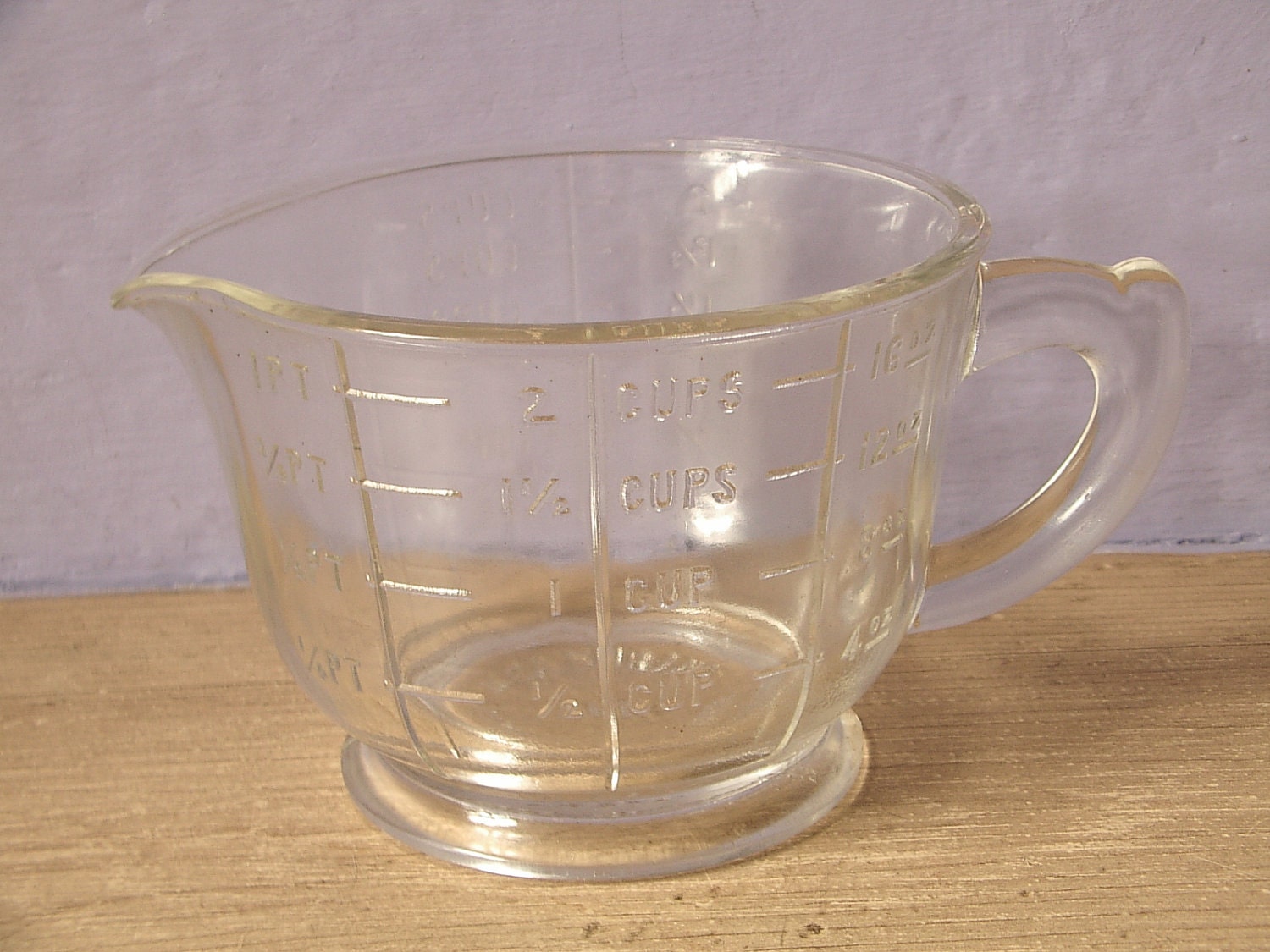 Vintage Glass Mixing Measuring Cup 1940s Kitchen By Shoponsherman 7219