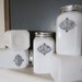 Spice Jars Set Depression Milk Glass