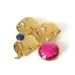 Mid Century Modern /Circus Elephant /Brooch Pin /1960s/ Cobalt Blue & Hot Pink Rhinestones