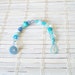 Sky Blue Upcycled Beads Bracelet OOAK Summer Fashion