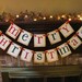 Christmas Banner Merry Christmas Red and Green December Garland Great Photo Prop Sign (CH3)